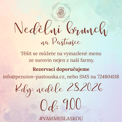 Plakát události Nedělní Brunch na Pastoušce