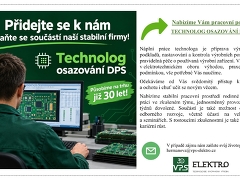 V.P.S. Elektro, s.r.o. nabízí práci na pozici Technolog osazování DPS v obci Moravský Krumlov
