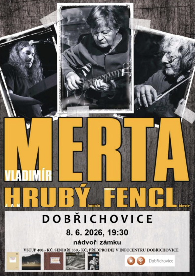 Plakát události Vladimír Merta, Jan Hrubý a Ondra Fencl Trio