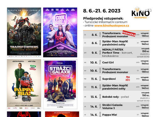 Plakát události Promítání v Kině Hustopeče