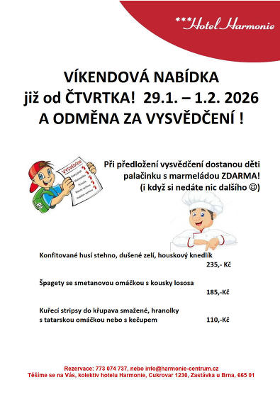 Plakát události Odměna za vysvědčení !