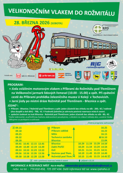 Plakát události Velikonočním vlakem do Rožmitálu