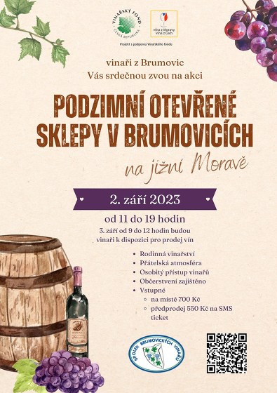 Plakát události Podzimní otevřené sklepy Brumovice