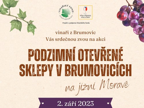 Plakát události Podzimní otevřené sklepy Brumovice