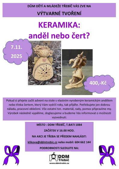 Plakát události Keramika: anděl nebo čert?
