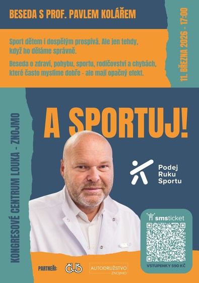 Plakát události A SPORTUJ! Beseda s prof. Pavlem Kolářem
