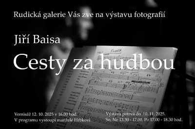 Plakát události Vernisáž výstavy v Rudické galerii
