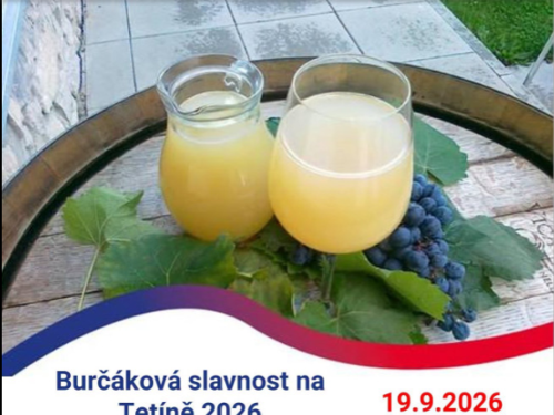 Plakát události Burčáková slavnost na Tetíně 2026