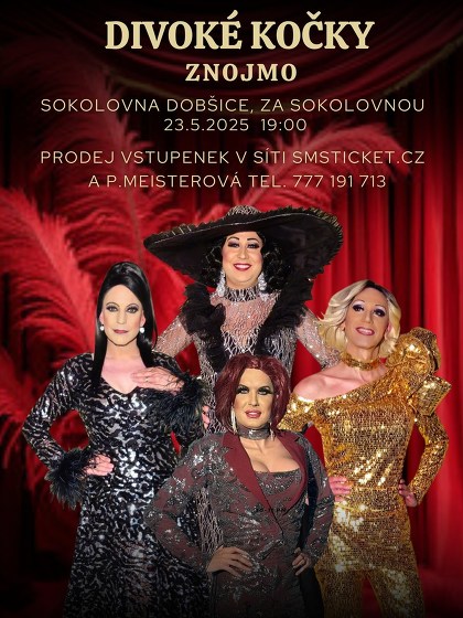 Plakát události Travesti Divoké kočky ve Znojmě