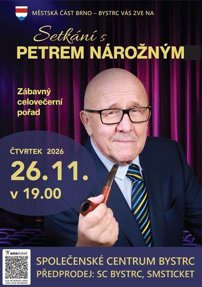 Plakát události Setkání s Petrem Nárožným