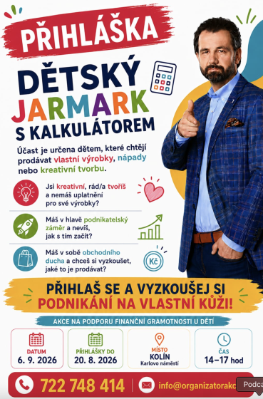 Plakát události Dětský jarmark s Kalkulátorem