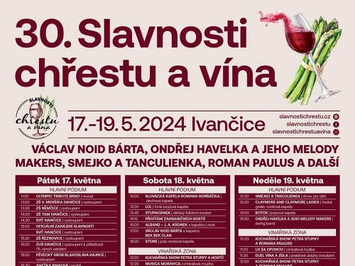 Plakát události 30. Slavnosti chřestu a vína v Ivančicích