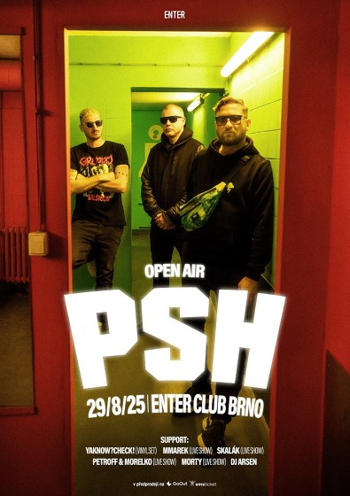 Plakát události PSH a hosté - Open Air - Enter Club