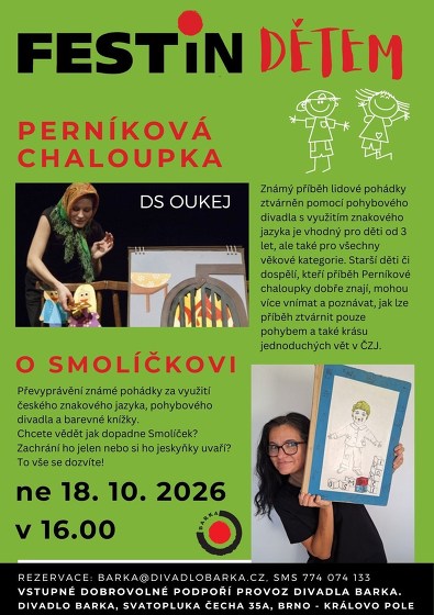 Plakát události FEST IN 2026: Perníková chaloupka + O Smolíčkovi