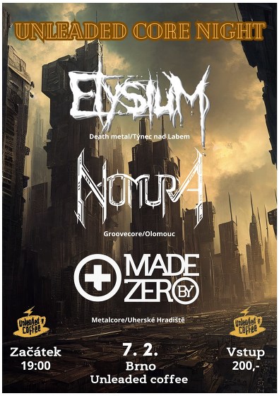 Plakát události UNLEADED CORE NIGHT