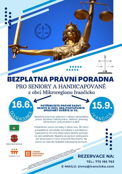 Plakát události Bezplatná právní poradna pro seniory a handicapované