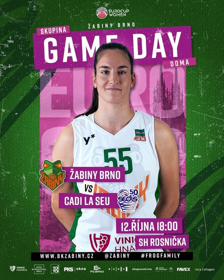 Plakát události EuroCup: Žabiny Brno - Cadi La Seu (ESP)