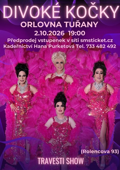 Plakát události Travesti Divoké kočky v Brně-Tuřanech