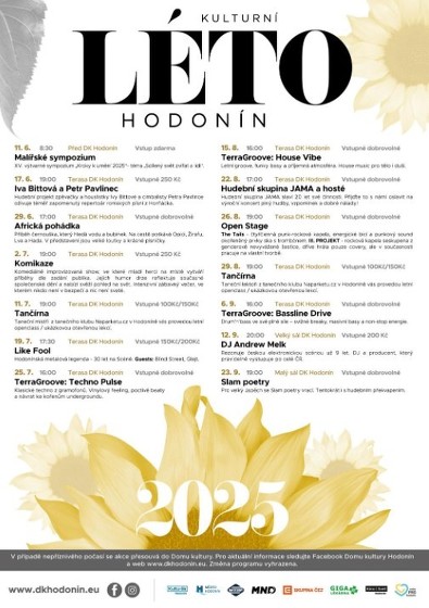 Plakát události Kulturní léto Hodonín