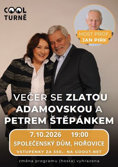 Plakát události Večer se Zlatou Adamovskou a Petrem Štěpánkem