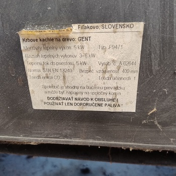 Nabízím krbové kamna Gent