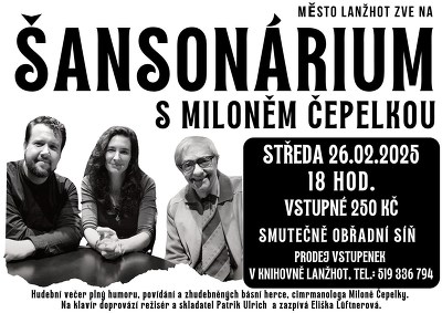Plakát události Šansonárium s Miloněm Čepelkou