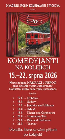 Plakát události Komedyjanti na kolejích - divadlo