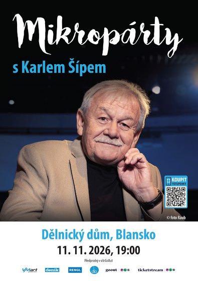 Plakát události Mikropárty s Karlem Šípem