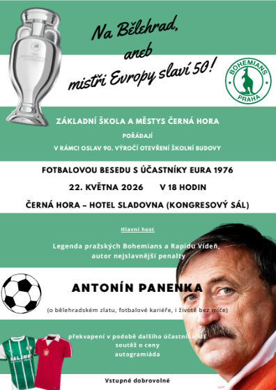 Plakát události Beseda s Antonínem Panenkou