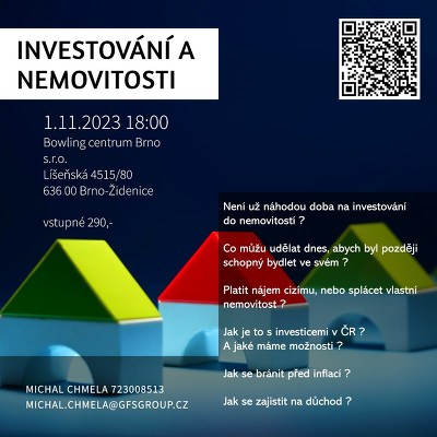 Plakát události Investování a nemovitosti