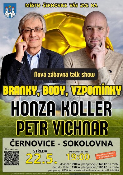 Plakát události Branky, body, vzpomínky - Honza Koller,  Petr Vichnar