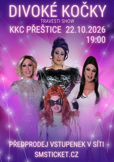 Plakát události Travesti show Divoké kočky v Přešticích