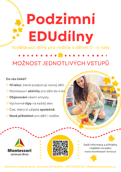 Plakát události EDU dílny pro rodiče s dětmi 0-4 roky