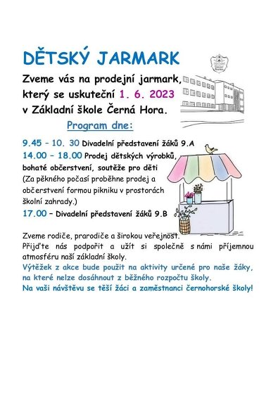 Plakát události Dětský jarmark Černá Hora