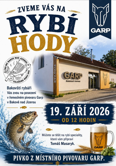 Plakát události Rybí hody v pivovaru Garp