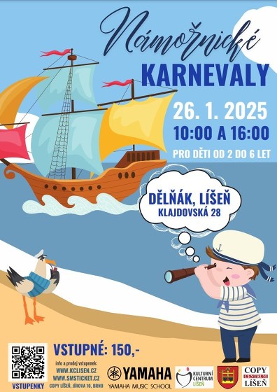 Plakát události Námořnické Karnevaly 2025 (16 hod.)