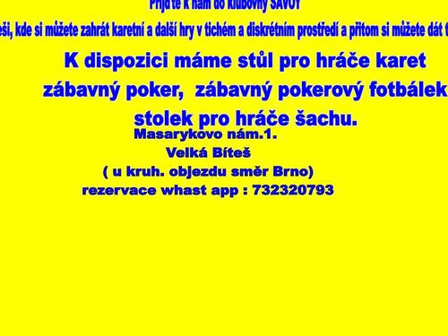 Karty Velká Bíteš