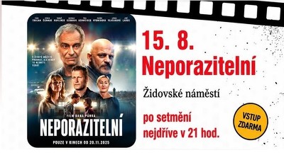 Plakát události Letní kino Lomnice u synagogy 15.8.2026 Neporazitelní