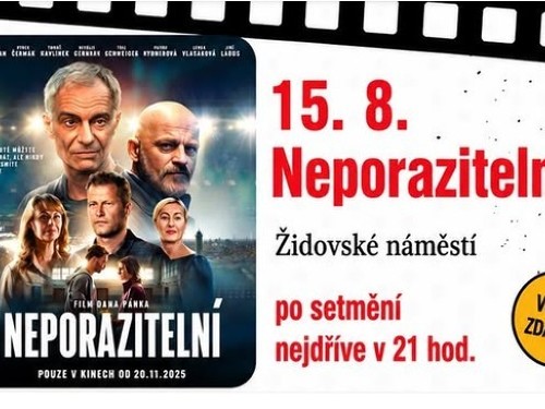Plakát události Letní kino Lomnice u synagogy 15.8.2026 Neporazitelní