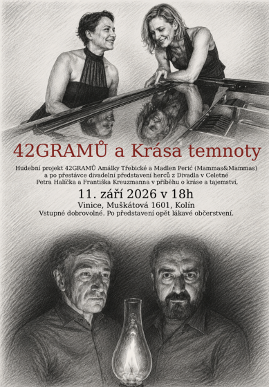 Plakát události 42GRAMŮ a Krása temnoty