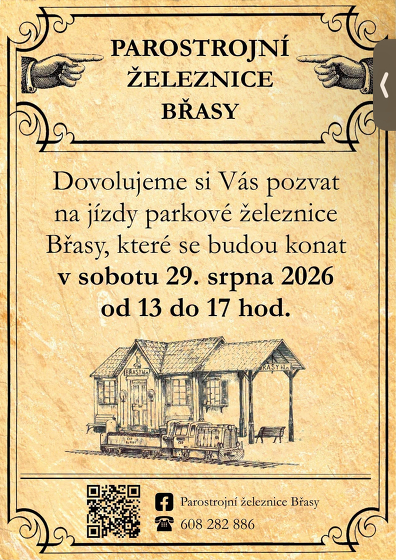 Plakát události Parostrojní Železnice Břasy