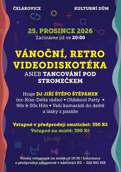 Plakát události Vánoční retro videodiskotéka, aneb tancování pod stromečkem