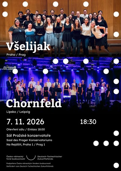 Plakát události Všelijak & Jazzchor Chornfeld — Dvojkoncert / Doppelkonzert