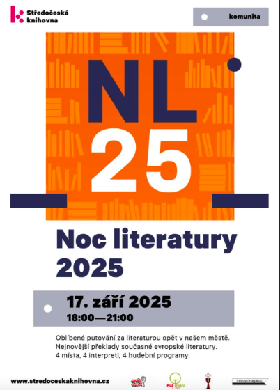 Plakát události Noc literatury 2025