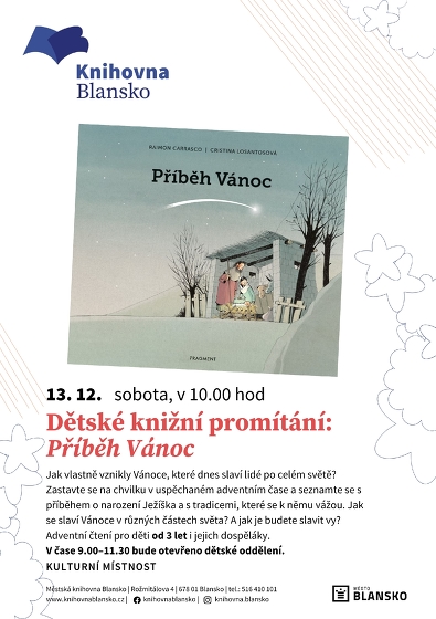 Plakát události Dětské knižní promítání: Příběh Vánoc