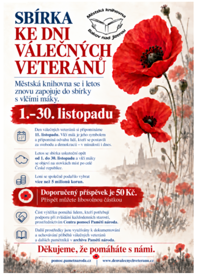 Plakát události Sbírka ke Dni válečných veteránů