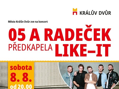 Plakát události Koncert kapely O5 a Radeček, Like it