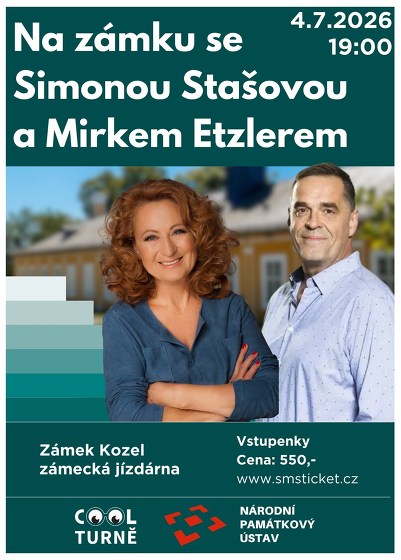 Plakát události Na zámku se Simonou Stašovou s Mirkem Etzlerem