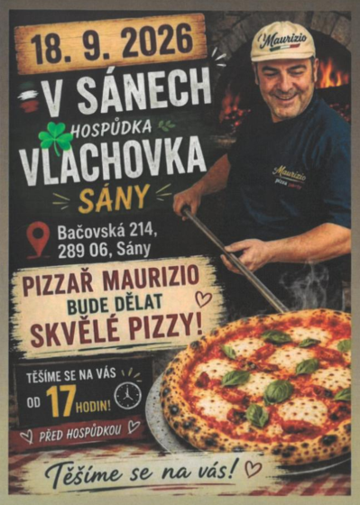 Plakát události Pizzař Maurizio bude dělat skvělé pizzy!