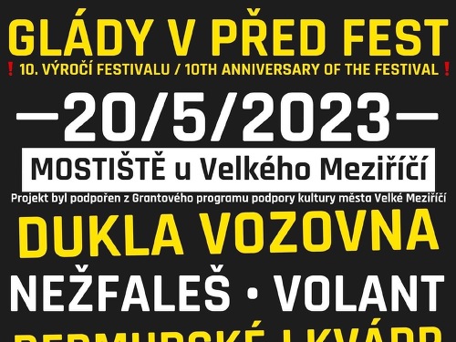 Plakát události Glády v před fest, vol. 10